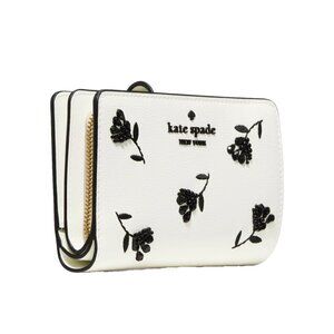 New Kate Spade Floral Medium Bifold Wallet Meringue Multi